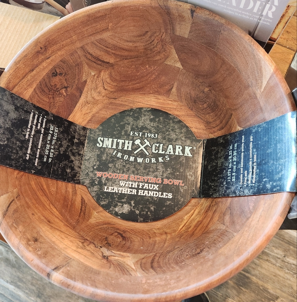 Large Wooden Serving Bowl